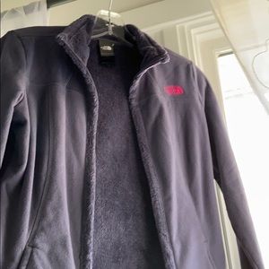 Purple Fuzzy North Face Jacket